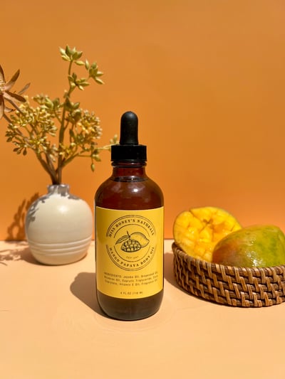 Image of 4 oz Mango Papaya Body Oil | Vegan, Sensitive Skin, Soothing