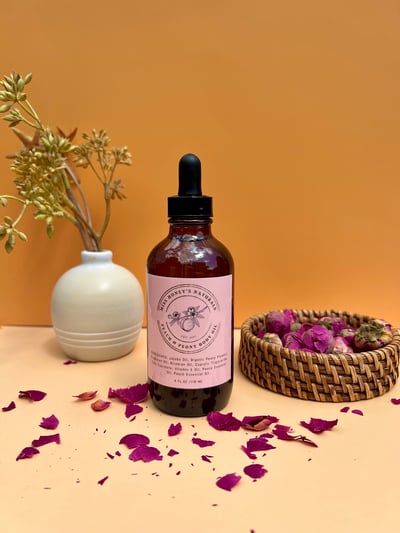 Image of 4 oz Peony & Peach Body Oil | Vegan, Sensitive Skin, Soothing