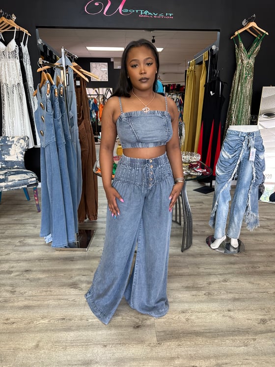 Image of Two piece Denim Girl Set