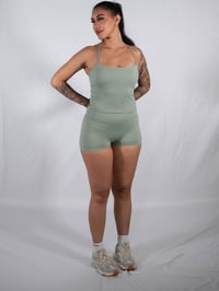 Image 1 of Cross Back Top W/ Bra & Shorts Set