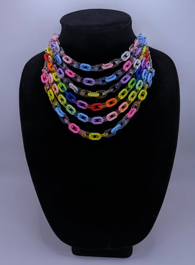 Image of Mini Acrylic Chain Pride Necklaces
