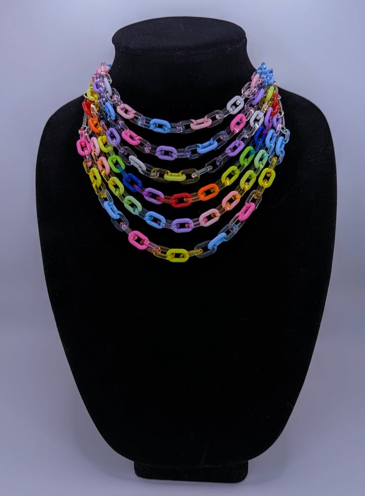 Image of Mini Acrylic Chain Pride Necklaces
