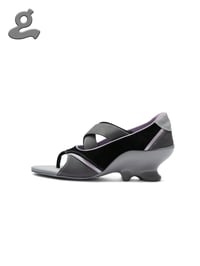 Image 2 of Black Wedge Sandals