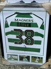 Image 2 of Daizen Maeda match worn signed boots and framed signed shirt 15725