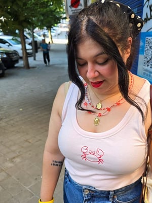 Camiseta tirantes cangrejo