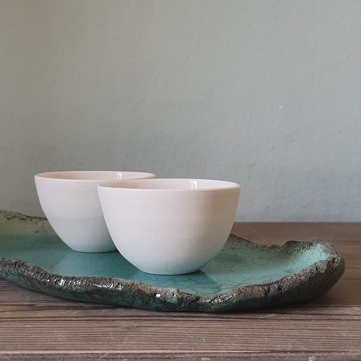 Image of Tazzine con vassoio | PORCELLANA E RAKU