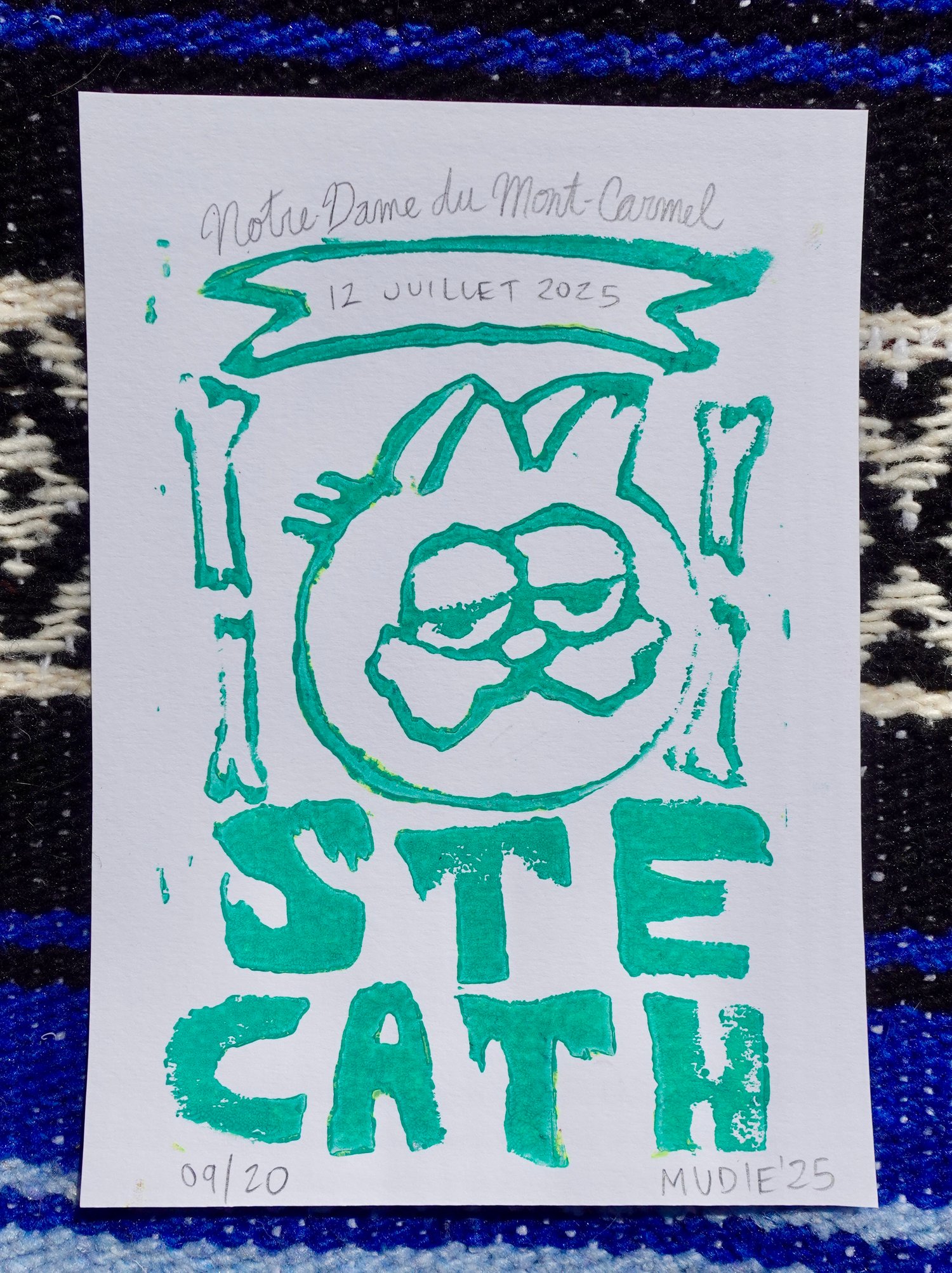 Image of The Sainte Catherines " 12 juillet 2025 " Print Lino Gravure ( /20 )