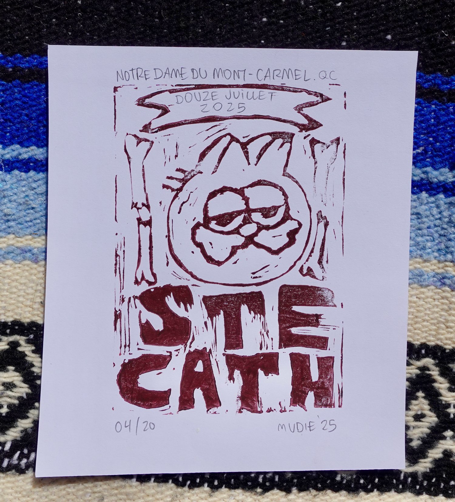 Image of The Sainte Catherines " 12 juillet 2025 " Print Lino Gravure ( /20 )