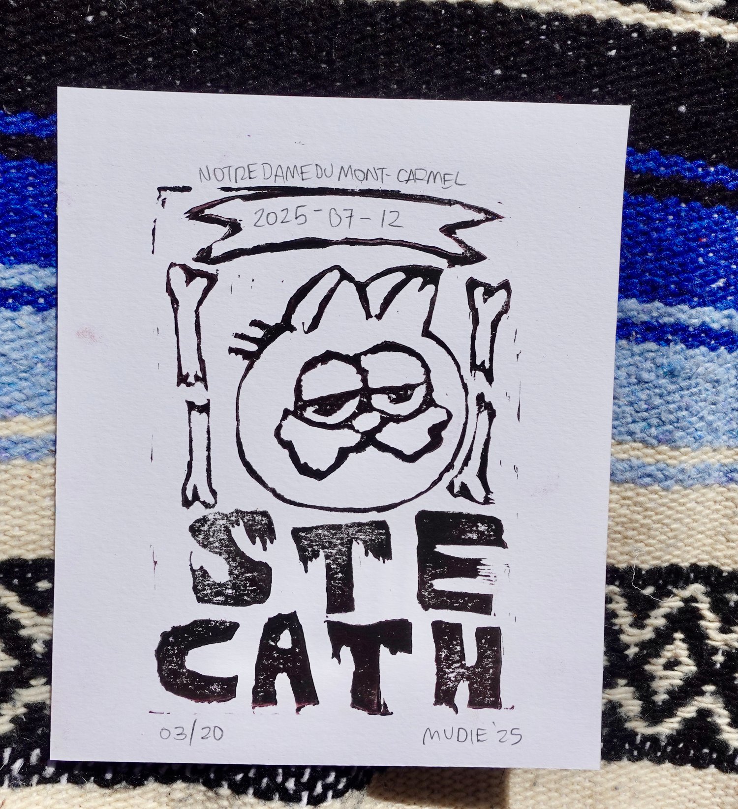 Image of The Sainte Catherines " 12 juillet 2025 " Print Lino Gravure ( /20 )