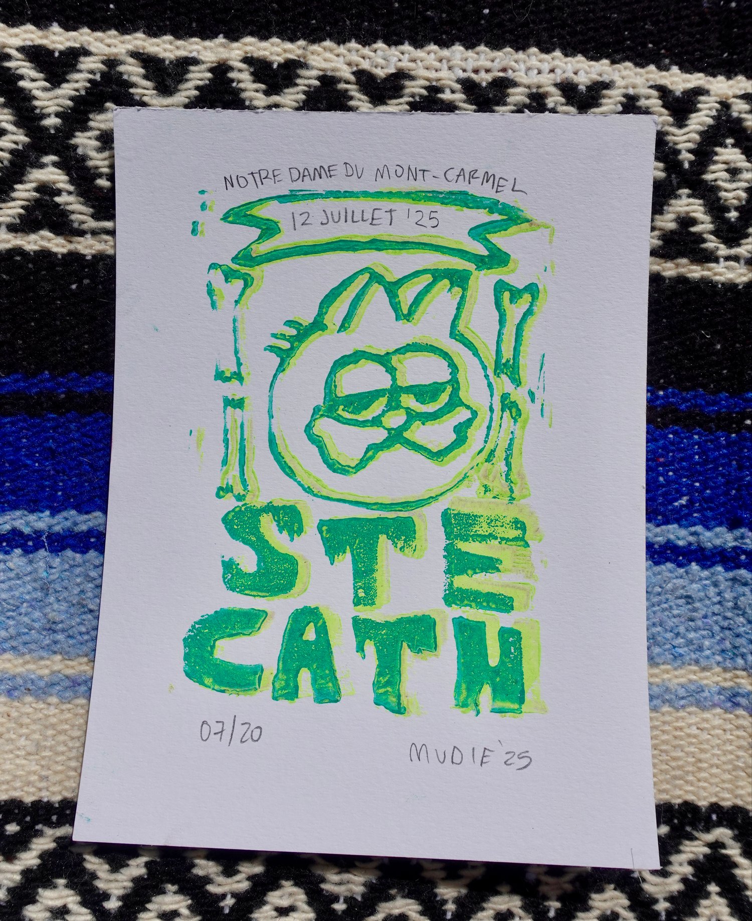 Image of The Sainte Catherines " 12 juillet 2025 " Print Lino Gravure ( /20 )