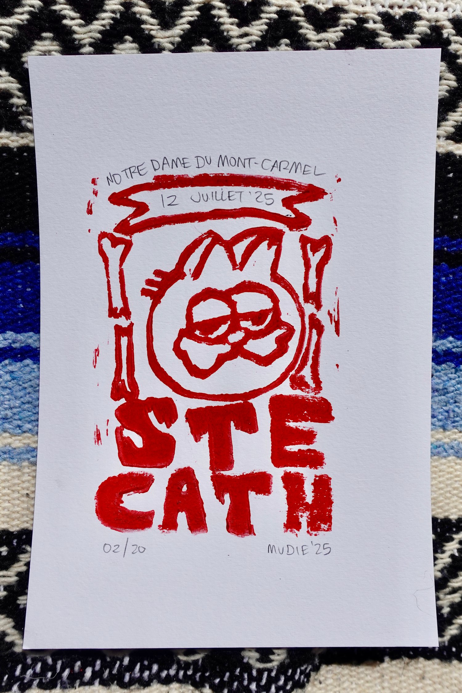 Image of The Sainte Catherines " 12 juillet 2025 " Print Lino Gravure ( /20 )