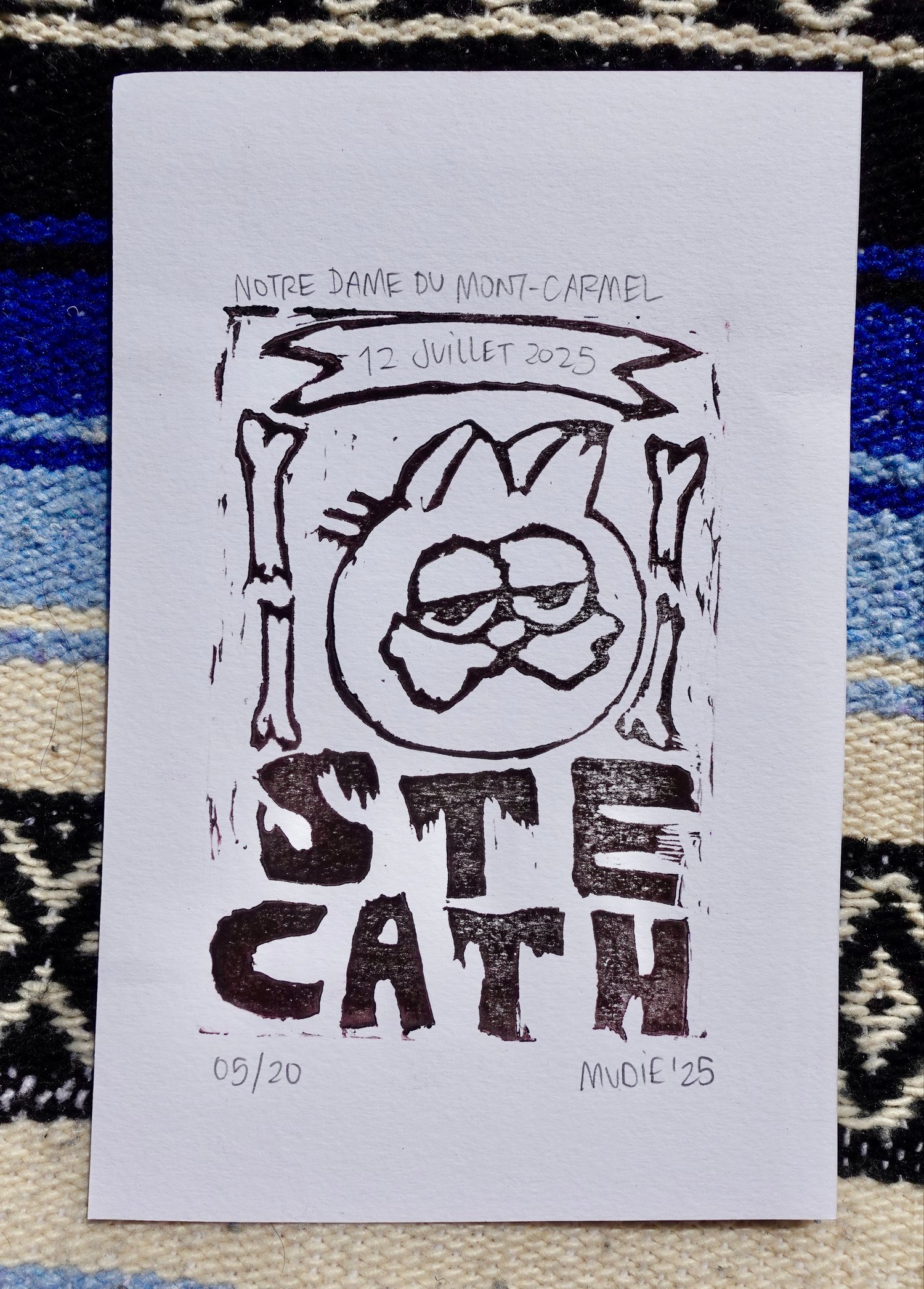 Image of The Sainte Catherines " 12 juillet 2025 " Print Lino Gravure ( /20 )