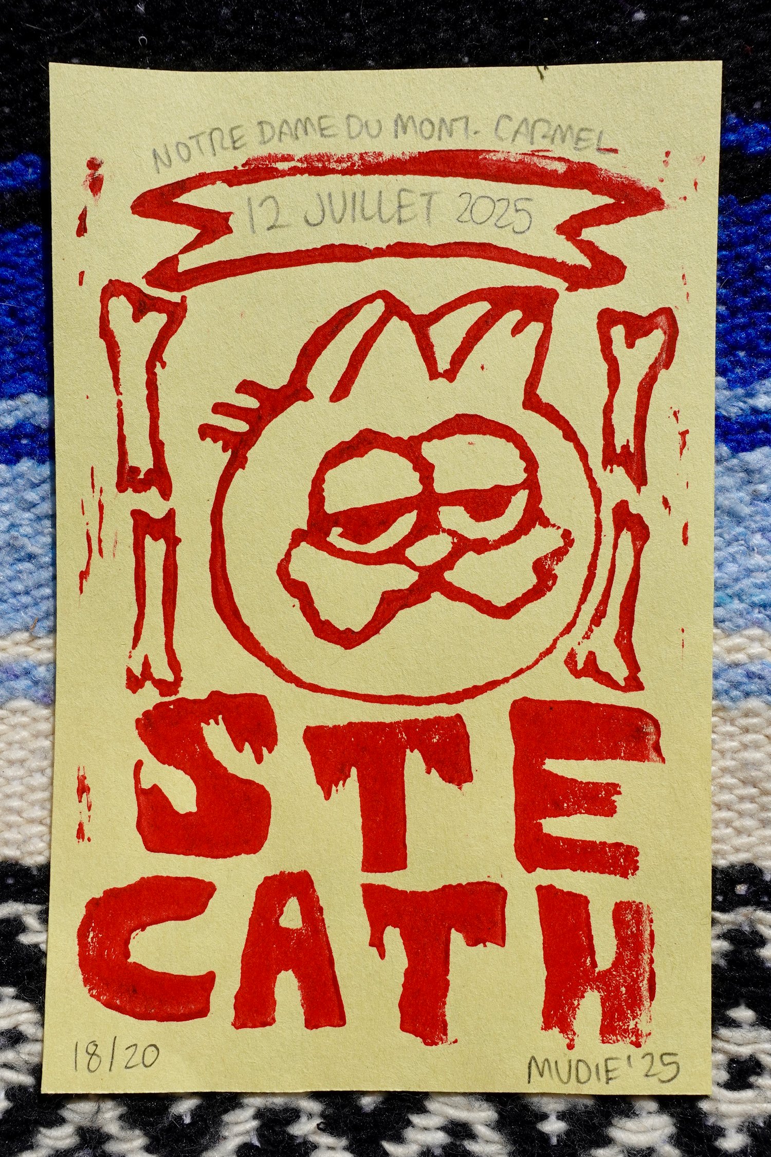 Image of The Sainte Catherines " 12 juillet 2025 " Print Lino Gravure ( /20 )