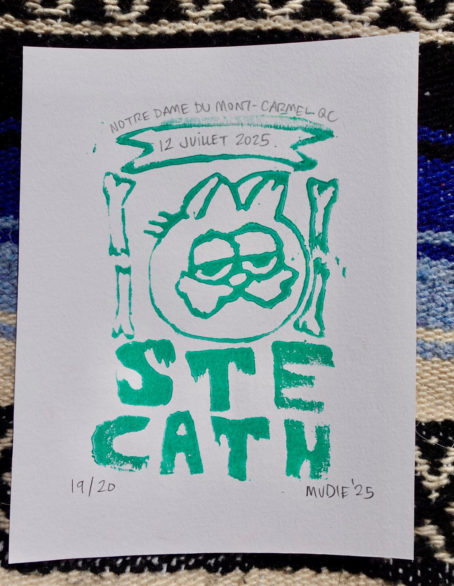 Image of The Sainte Catherines " 12 juillet 2025 " Print Lino Gravure ( /20 )