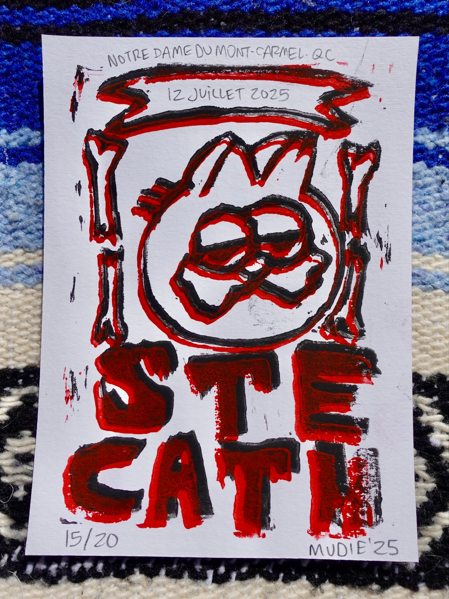 Image of The Sainte Catherines " 12 juillet 2025 " Print Lino Gravure ( /20 )