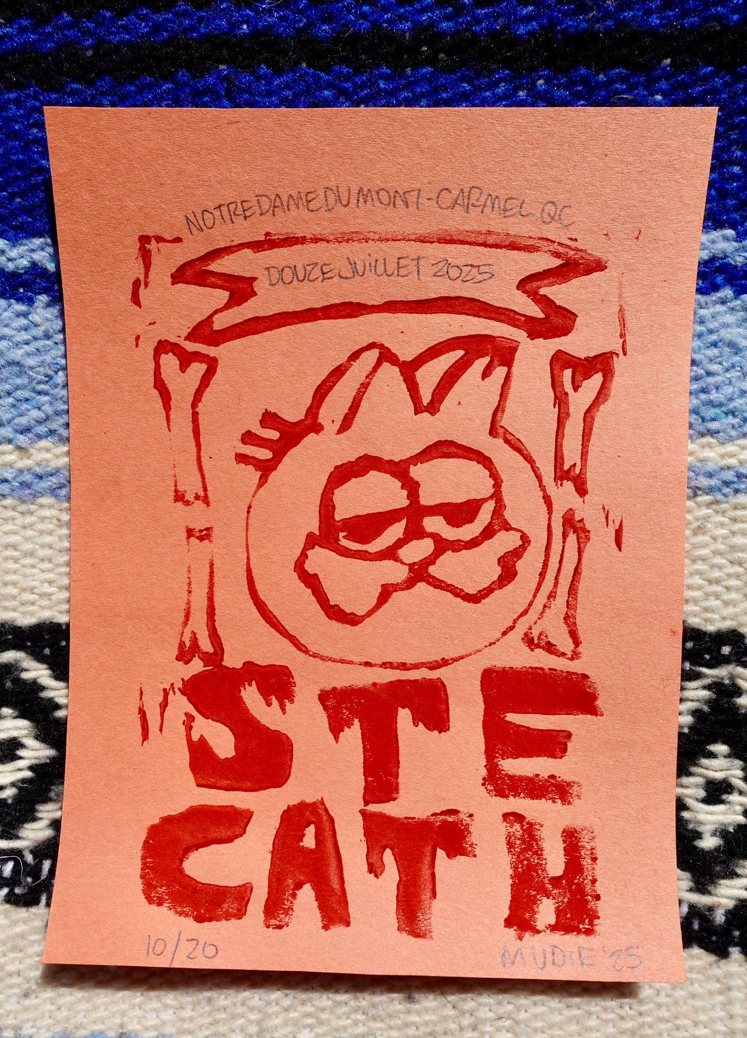 Image of The Sainte Catherines " 12 juillet 2025 " Print Lino Gravure ( /20 )