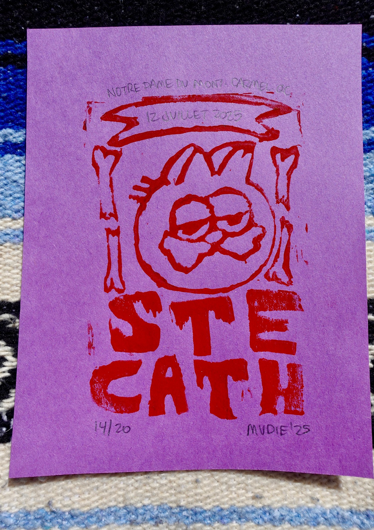 Image of The Sainte Catherines " 12 juillet 2025 " Print Lino Gravure ( /20 )