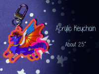 Image 2 of Furry Sparkledog Rainbow Keychain