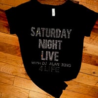 Bling House Music Tee | DJ Alan King Tribute Shirt | Saturday Night Live 4LIFE | Crystal Rhinestone 