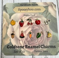 Image 1 of Enamel Charm pack - Happy Food