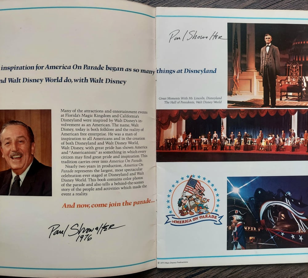 America on Parade – A Salute…A Celebration at Disneyland and Walt Disney World - SIGNED x2