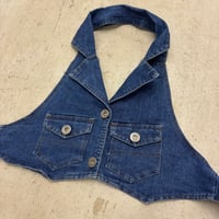 Image 2 of 00s denim halter