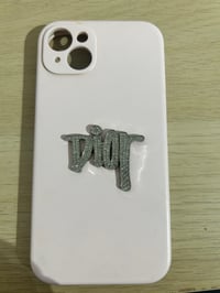 Image 2 of 1x large silver dior flat charm 