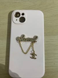 1x Gold Diamanté Metal Flat Back Chain Charm Cc Craft, Junk Case & Jewellery Making UK