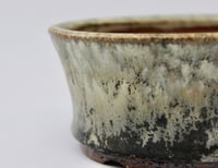 Image 3 of Round bonsai pot in a cream/green glaze. D.120mm