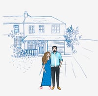 Couple and House Portrait