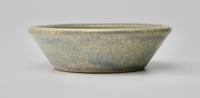 Image 2 of Round bonsai pot in a cream/grey glaze. D.128mm