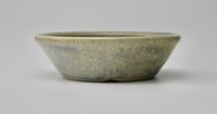 Image 5 of Round bonsai pot in a cream/grey glaze. D.128mm