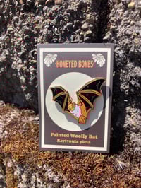 Image 1 of Painted Woolly Bat Pin