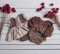 Image 1 of Brown Newborn Photoshoot set Lara&Mathilde