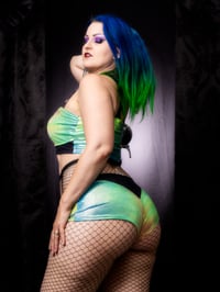 Image 2 of S/M Rainbow Crop Top and Shorts