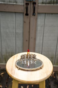 Image 2 of ornate lipstick holder & mirrored vanity tray