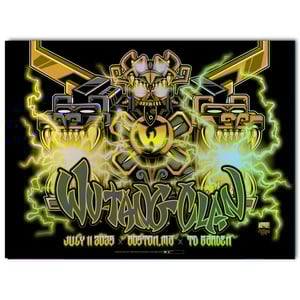 Image of (Foil Variant) Wu-Tang Clan Boston Poster 7/11/25
