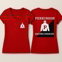 🔥 Women’s V-Neck Tee – Perkinson Racing Stables