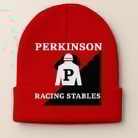 Perkinson Racing Stables Knit Beanie – Ride with Style, Rep the Stable Red