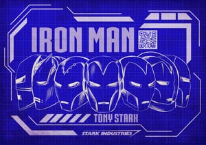 Image of Bob Layton Tribute Art Show - Iron Man of all ages Blue Print // , 慧晶 Huey Jing
