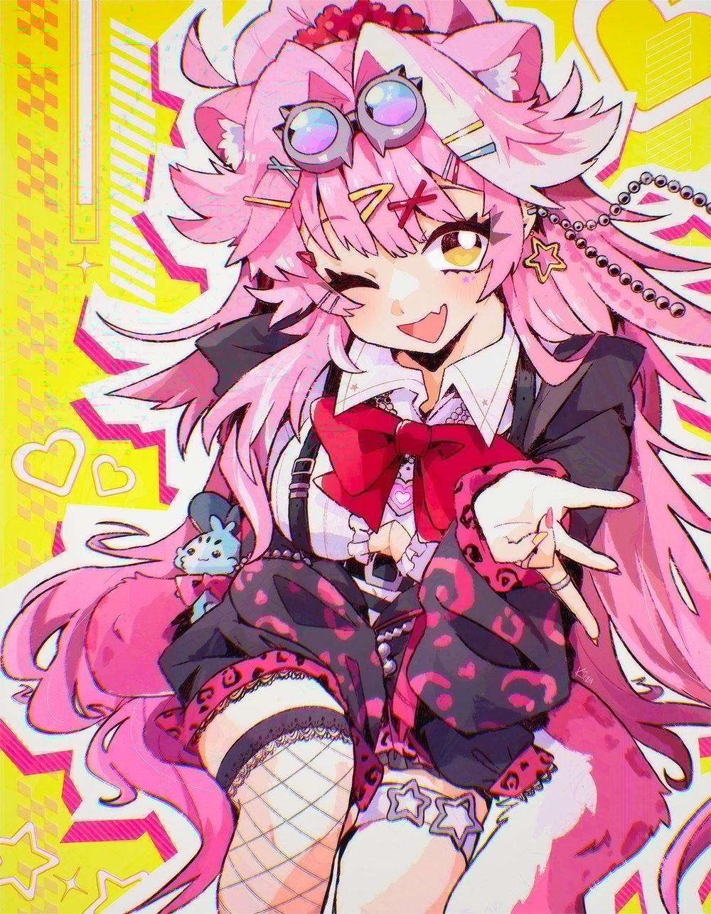 Image of Gyaru Beeg Cat Print