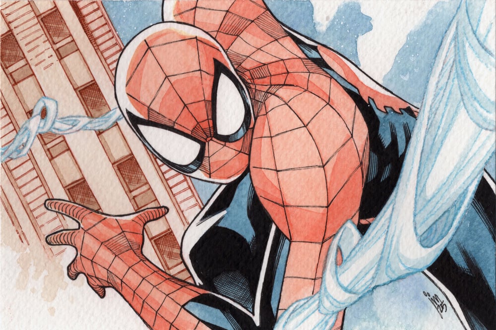 Spider-Man Watercolor Sketch