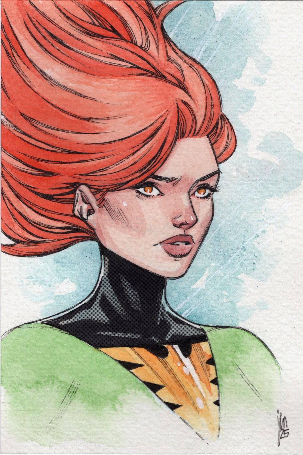Phoenix Watercolor Sketch