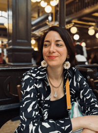 Image 2 of "La Pâquerette" - Earrings (beige)