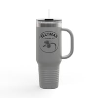 Image 4 of 40 Oz Tumbler, Lid, & Reusable Straw - FeltmanFishingCo Flair Hawk Logo