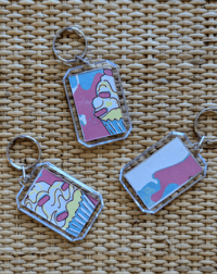 Image 1 of Collage Art Keychains