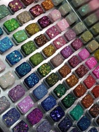 Image 1 of 20% off, I want to get rid of my Plastic! Boxed Set of 128 Pans of ALL the Glitters Colors Handma...