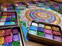 Image 1 of Magical Crafting Beltane Wicca Summer Solstice Metal Palette 12 1/4 Pans Watercolor Handmade Bout...