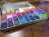 Image 1 of 20% off 1/6/24/33/45/50/55/75 Pan Set of Chunky Glitters Watercolor Paint Handmade Boutique Color...