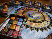 Image 2 of Magical Crafting Litha Summer Solstice Metal Magnetic Palette 12 1/4 Pans Watercolor Handmade Bou...